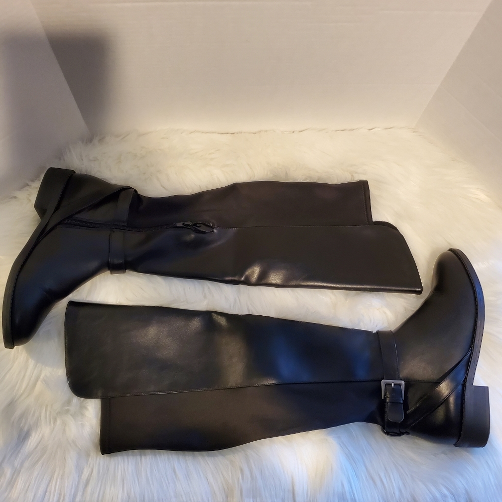 Zigisoho Orlain Tall Black Boots, Size 8 - image 5